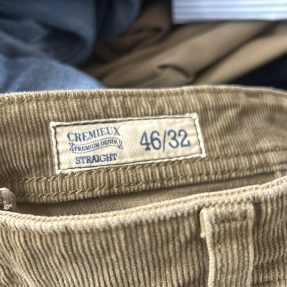 Men’s Corduroy Pants. Cremieux. 46x32. Camel Colored. - Picture 3 of 3